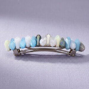 🌸 Claire's Crystal Gem Glass Bead Hair Clip | NWT | Blue 💎✨